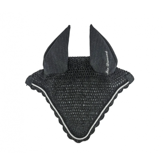  Cuffietta Diamond equestro per cavallo monta inglese anti-mosche in cotone con passamaneria.